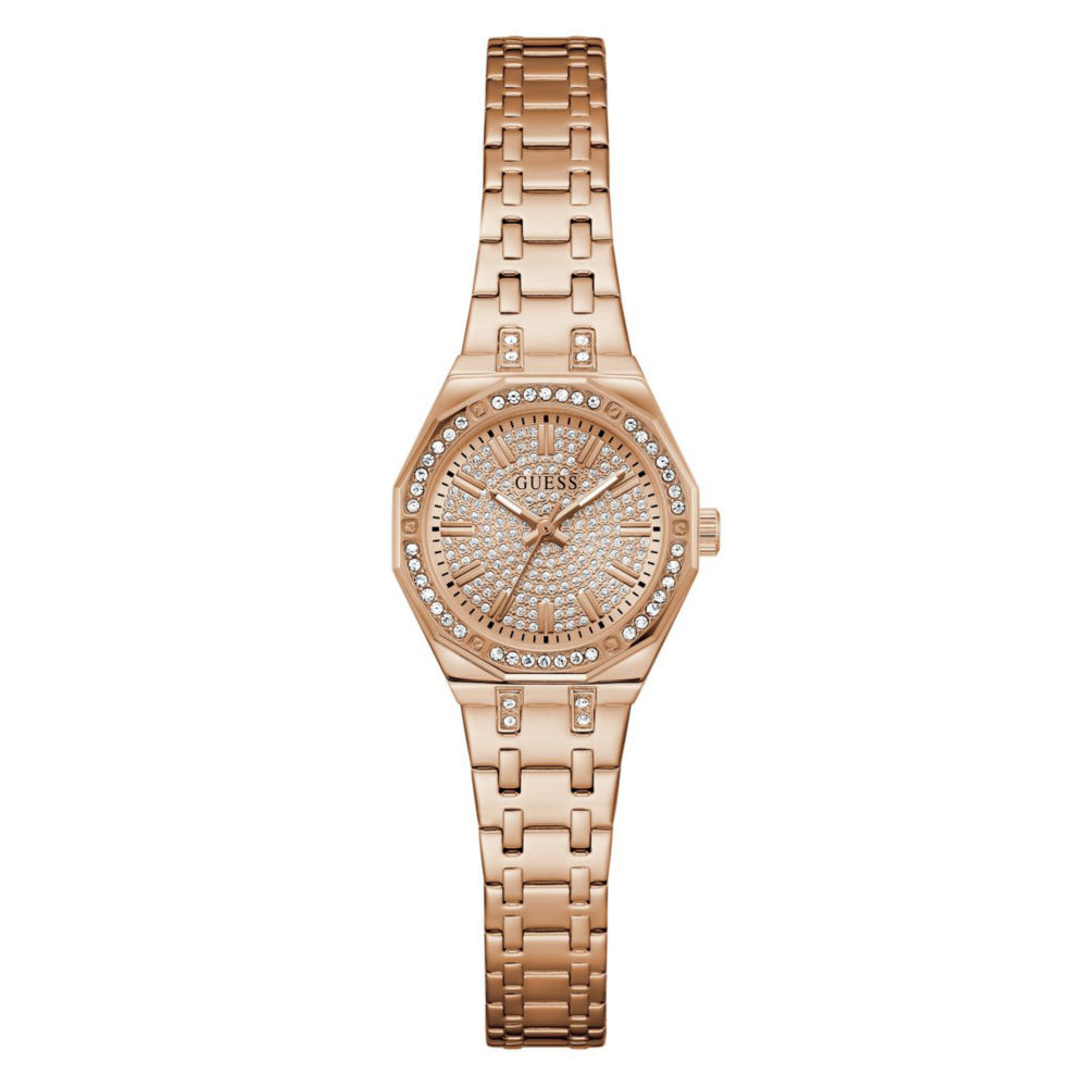 GUESS Women 25mm Rose Gold Case & Recycled Steel Watch (GW0931L4)