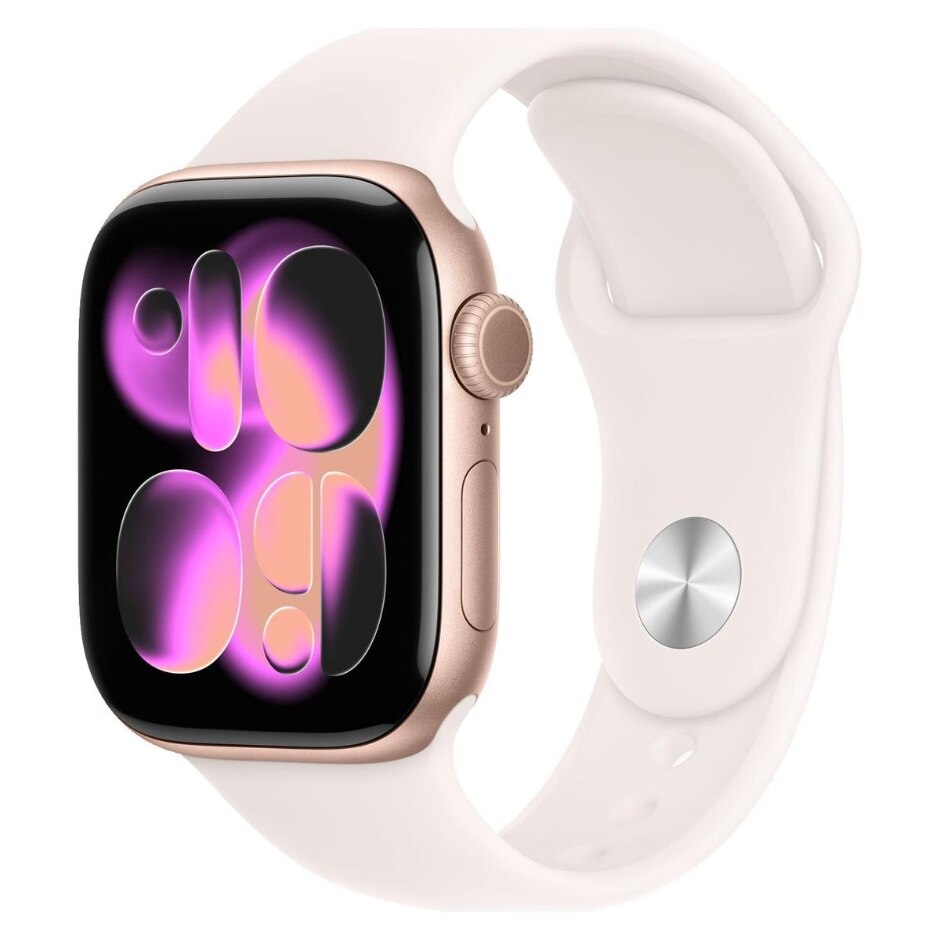 Apple Watch Series 11 GPS 42mm Rose Gold Aluminium Case With Sport Band S/M MEU04AF/A Light Blush