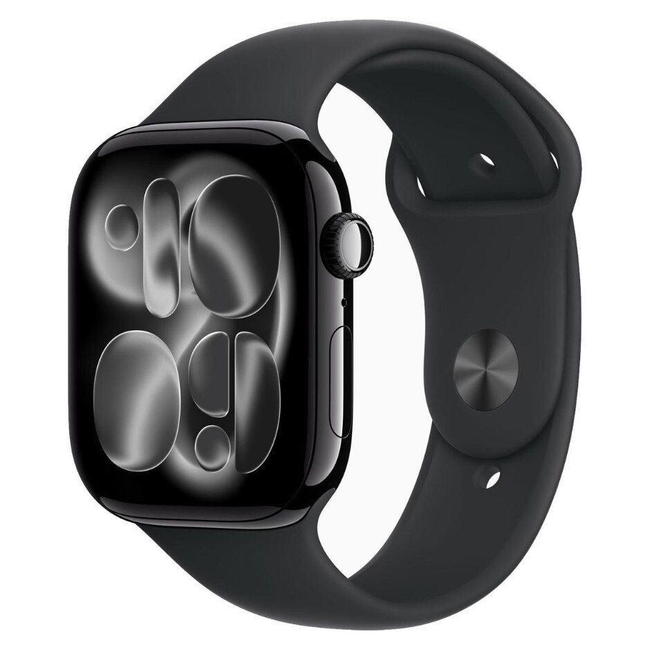 Apple Watch Series 11 GPS 46mm Jet Black Aluminium Case With Sport Band M/L MEUX4AF/A Black