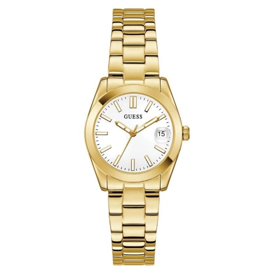 Guess Alice White Dial 32mm GW0934L2 Yellow Gold