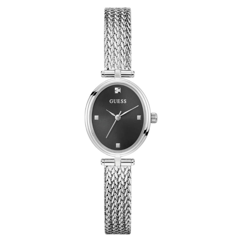 Guess Ruby Black Dial 24mm GW0935L1 Silver