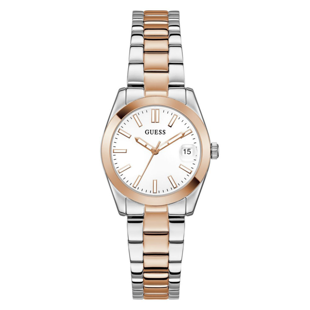 GUESS Women 32mm Two-Tone Case & Recycled Steel Watch (GW0934L6)