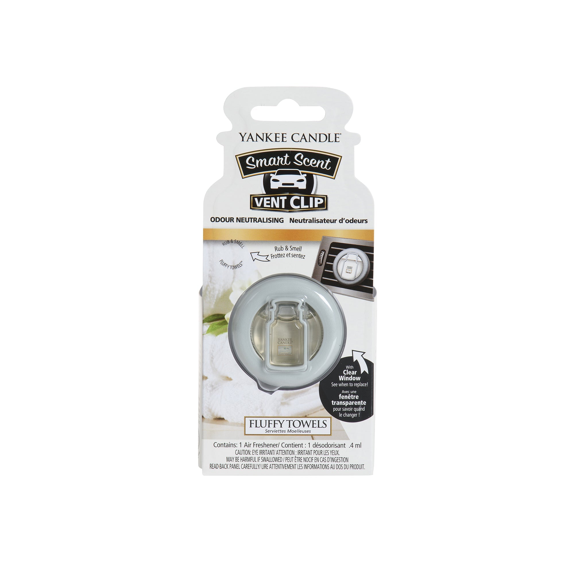 Yankee Candle Fluffy Towels Smart Scent Vent Clip Air Freshener