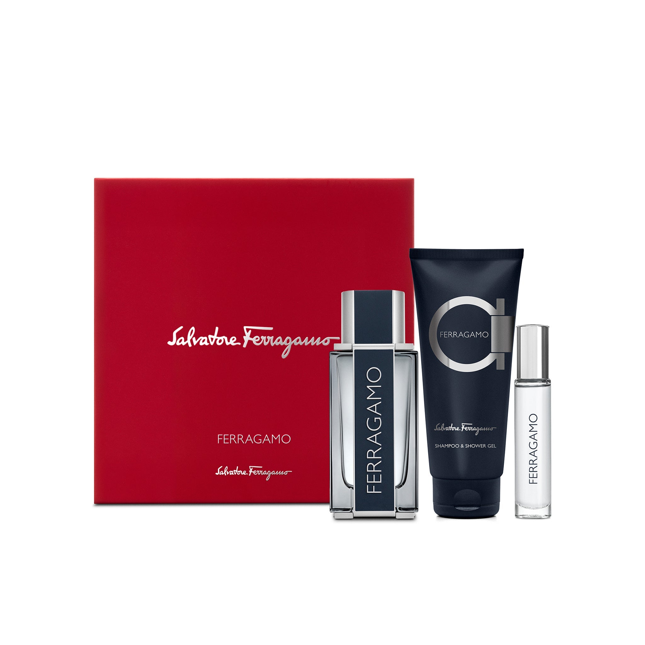 Salvatore Ferragamo FERRAGAMO Set (Eau de Toilette 100ml + Shampoo & Shower Gel 100ml + Pocket Spray 10ml)